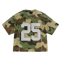 Custom Sublimation V-Neck Mesh Fashion American Football Uniforms Wear Camouflage Polyester Football Jersey For Sports Teams