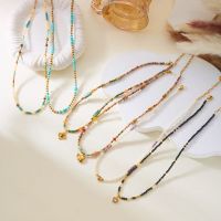 Stainless steel jewelry with natural stones