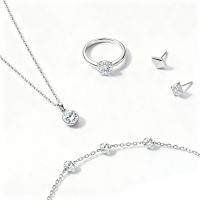 925 Sterling Silver Jewelry Inlay Moissanite