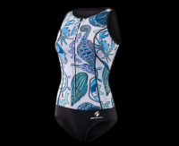 Women's Sleeveless Pattern Surfing Suit,Swimwear