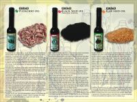 pistachio oil,linseed oil,black cumin oil