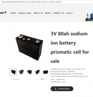 3V 80ah sodium ion battery prismatic cell for sale