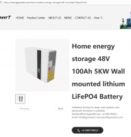 Home energy storage 48V 100Ah 5KW Wall mounted lithium LiFePO4 Battery