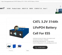CATL 3.2V 314Ah LiFePO4 Battery Cell For ESS