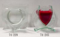 Flat Glass Candle Or T-lite Holders