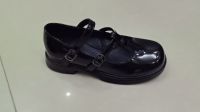 Black Leather School Shoes for Boys and Girls Wholesale