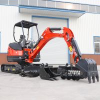 Free Shipping 3.5 Ton Excavators EPA  Engine Digger Home Mini Excavators 1ton 2tons Infront Mini Excavator for Sale
