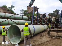 FRP/GRP ventilation duct DN600 anti-static exhaust gas discharge duct