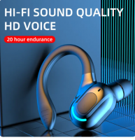 Original Bluetooth 5.2 Wireless Earphones, Ear-Hook Single Mini Business Headset, HIFI Bass Noise Reduction Sports Gaming Earbuds with Microphone