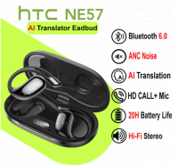 HTC NE57 AI Translation Earbuds LED Display Bluetooth Headphones V6.0 HIFI Call Noise Cancellation Wireless Headphones IPX5 Waterproof Sports Headphones