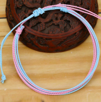 Taiwan Waxed Thread Handwoven Bracelet, Multicolor Braided Rope