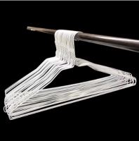 Laundry Wire Hanger White Metal Hanger