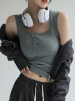 Women White Cotton Sleeveless Camisole Blazer