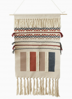 Nordic Ethnic Tassel Wall Hanging, Handwoven
