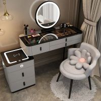 Smart Dressing Table with LED Mirror and Storage Cabinet