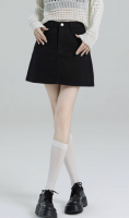 Vintage High Waist Black Denim Slim