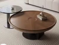 China Factory Modern Steel Coffee Table Round Coffee Table Glass Coffee Tables for Living Room