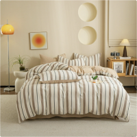2026 New Yarn-Dyed 40S Washed Cotton Four-Piece Bedding Set & Bed Sheet Series - Quilt Cover
