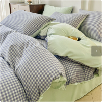 2026 New Yarn-Dyed Double-Layer Gauze Cotton Four-Piece Bedding Set