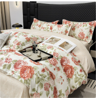 Washed Cotton Floral Ins Style Bedding Set - 3/4 Piece Dorm & Gift Bedding