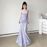 Spaghetti Strap Mermaid Maxi Dress
