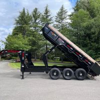 Heavy Duty 6x12 Dump Trailer with 4 Foot Sides Gear Axle and Motor In Stock for Farm Tractors Premium Quality Ready to Ship
