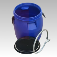 60L Open Top Flange Plastic Drum | HDPE Leakproof Chemical Bucket for Stacking