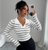Women's Y2K Striped Knit