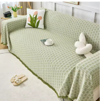 Low MOQ Customization Cream Style Modern Sofa Cushion Cover 100% Polyester Anti-dust Mite Full Cover 90x160cm Four Seasons Home