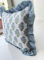 Printed Ruffle Cushion Cover