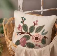 Direct Factory Supply Printed Cotton Cushion Cover Decorative Throw Pillow Case For Sofa Couch Living Room Available For Sale