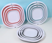 Food-Grade Silicone Collapsible Bucket with Handle for Travel, Camping &amp;amp;amp; Home Use