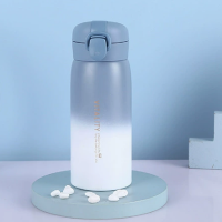 Blue Gradient 304 Stainless Steel Pop-Up Thermos