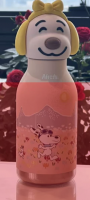 Cartoon Dog Themed Water Bottle with Fun 3D Figurine Top