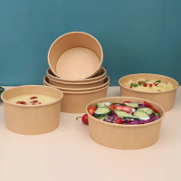 Custom Salad Bowls â�� Leak-Proof Kraft Paper Bowls with Clear Lids| Bulk OEM Supplier