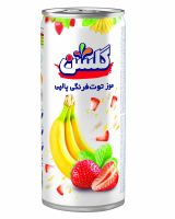 Golshan Banana- Strawberry mix Juice with Pulp ( Canned 240 cc )