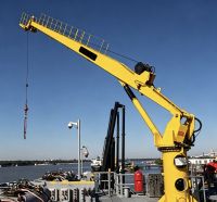 40t Lattice Boom Floating Crane / Barge Crane with Grab for Bulk Cargo Handling