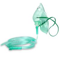 Medical Oxygen Mask with Tubing Simple Face Mask Adult Pediatric PVC O2 Delivery Mask 5-10LPM for Hospital Ward Use CE ISO13485