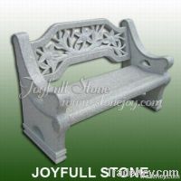 Garden Stone Bench With Back