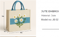 Embroidered Jute Bag 