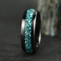 Gentdes Jewelry 8mm Dome Polished Black