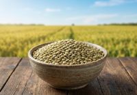 Green and red lentils