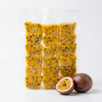 Frozen Passion Fruit Cubes Seedless IQF Passion Fruit Pulp Dices, Vacuum Packed for Food &amp; Beverage Industry