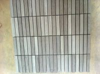 wooden white marble mosaic