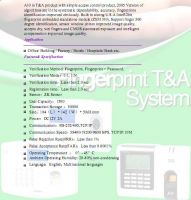 Fingerprint time recorder HF-A10