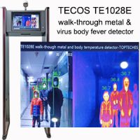 Medical automatic scan COVID-19 virus, Omicron virus, Monkeypox virus, flu and various virus human fever and metal detector gate with camera - body temperature and metal detector door -ModelTE1028E