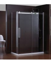 Frameless sliding shower rooms