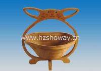 Bamboo Folding Basket(Cat Design)/Bamboo