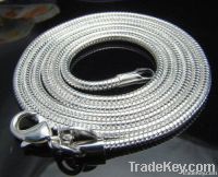 steling silver round snake chains