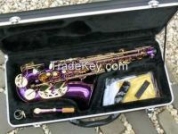 BEAUTIFUL PURPLE LACQUER ALTO SAXOPHONE